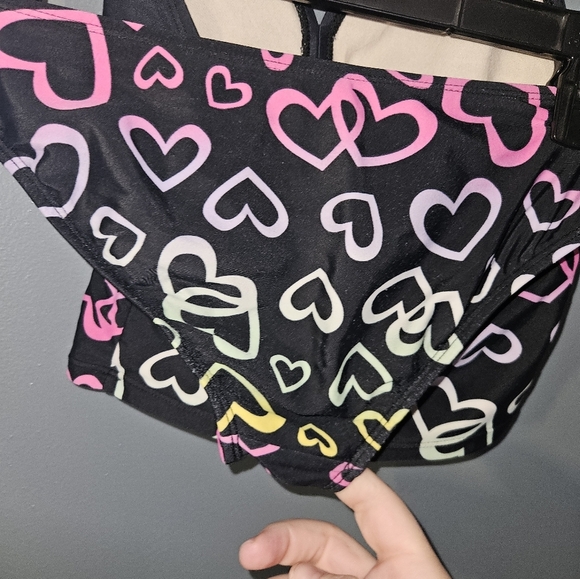 Total Girl Girls Heart Tankini Size 10 - Picture 4 of 10